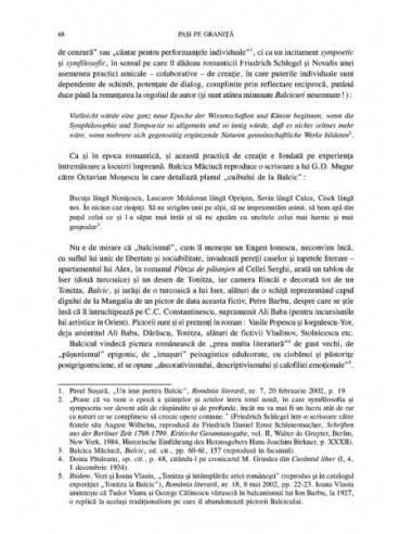 Pași pe graniță. Studii despre...