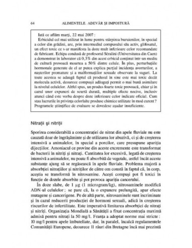 Alimentele. Adevăr şi impostură