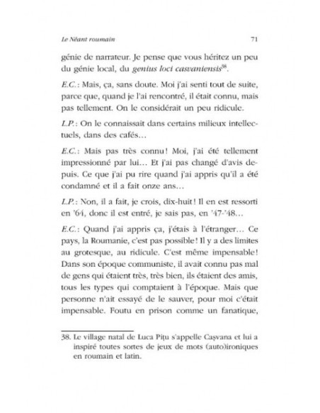 Le Neant roumain. Un entretien/Neantul românesc. O convorbire
