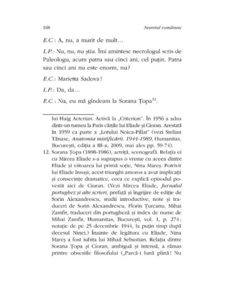 Le Neant roumain. Un entretien/Neantul românesc. O convorbire