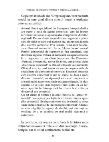 Tehnici şi secrete pentru a vinde mai...