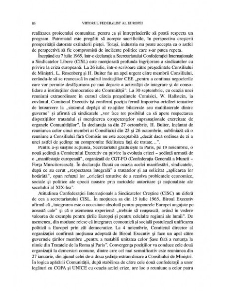 Viitorul federalist al Europei. Comunitatea Europeană de la origini până la Tratatul de la Lisabona