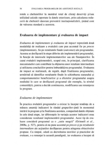 Evaluarea programelor de asistență...