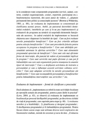 Evaluarea programelor de asistență...