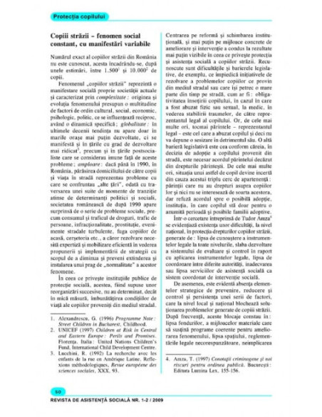 Revista de Asistență Socială. Nr. 1-2/2009