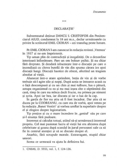 Cioran şi Securitatea