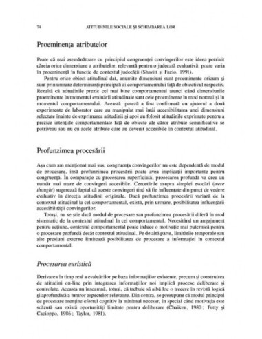 Atitudinile sociale și schimbarea lor