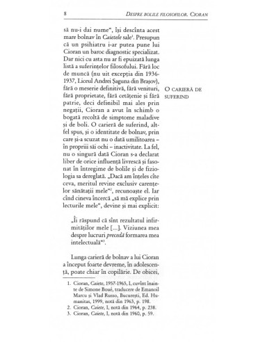 Despre bolile filosofilor. Cioran Despre bolile filosofilor. Cioran