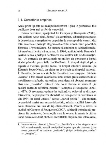 Gândirea socială. Perspective fundamentale și cercetări aplicate