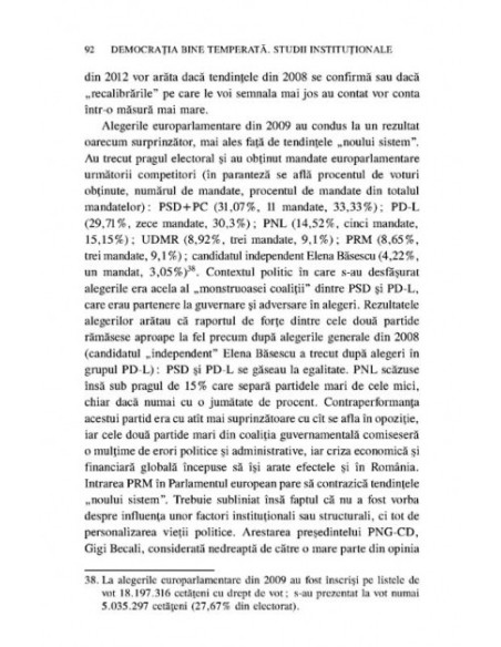 Democrația bine temperată. Studii instituționale