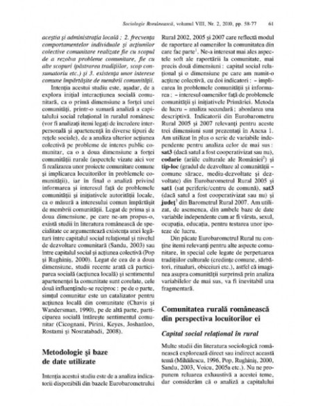 Sociologie Românească. Volumul VIII, Nr. 2