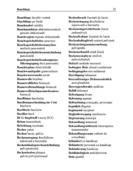 Dicţionar medical de buzunar german-român/român-german