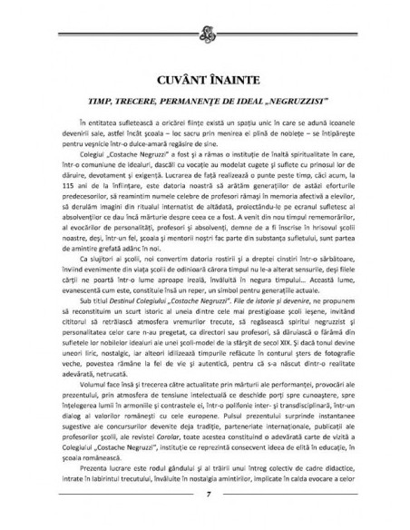 Destinul Colegiului Costache Negruzzi. File de istorie și devenire 1895-2010