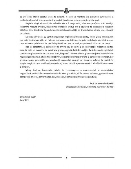 Destinul Colegiului Costache Negruzzi. File de istorie și devenire 1895-2010