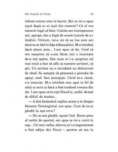 Zile liniştite la Clichy