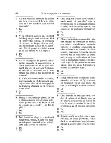 29 de teste pentru a te cunoaşte.