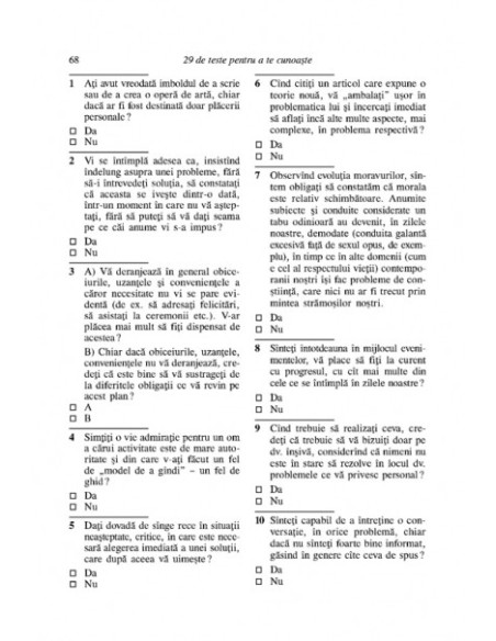 29 de teste pentru a te cunoaşte.