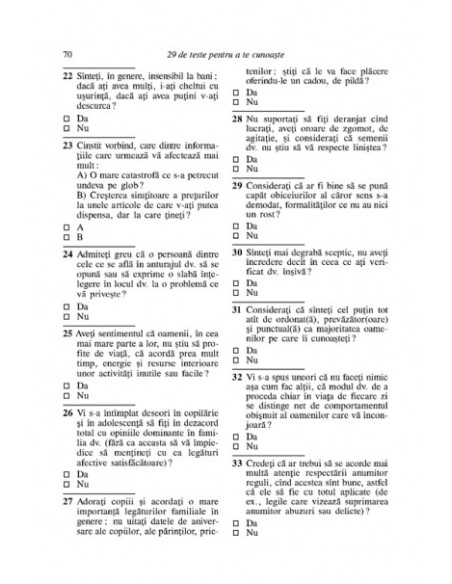29 de teste pentru a te cunoaşte.