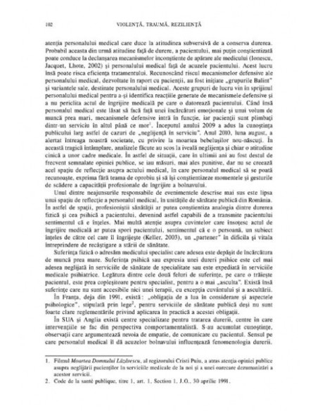 Violență, traumă, reziliență