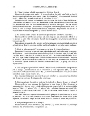 Violență, traumă, reziliență