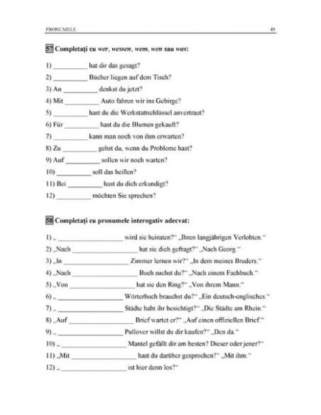 Limba germană. Exerciţii de gramatică şi vocabular