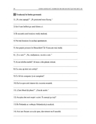 Limba germană. Exerciţii de gramatică... Limba germană. Exerciţii de gramatică...