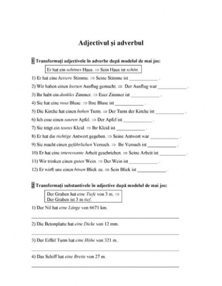 Limba germană. Exerciţii de gramatică şi vocabular