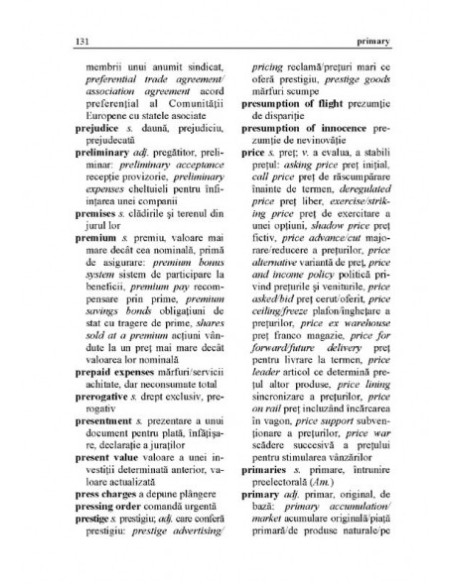 Dicționar englez-român/român-englez de termeni economici și juridici