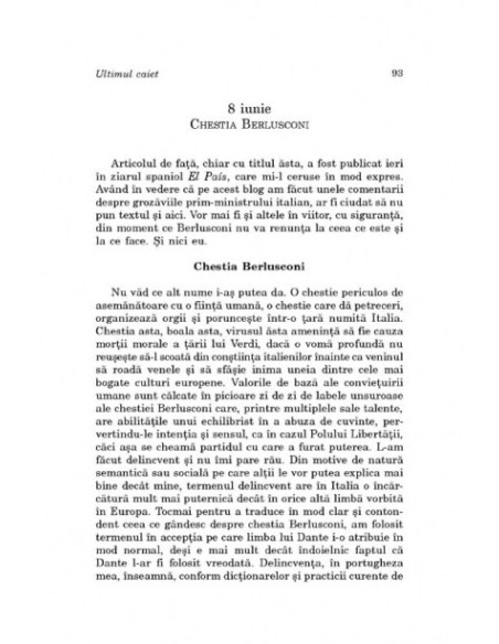 Ultimul caiet. Texte scrise pentru blog: martie 2009 - noiembrie 2009