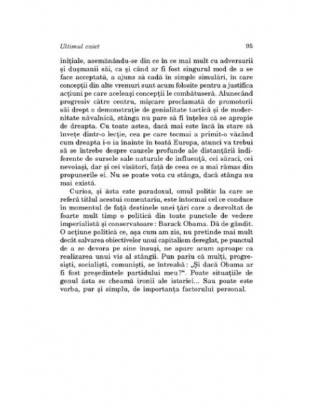 Ultimul caiet. Texte scrise pentru blog: martie 2009 - noiembrie 2009