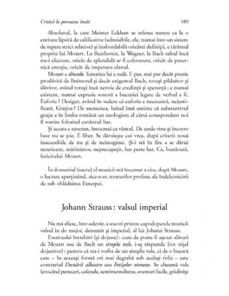 Critica la persoana întîi