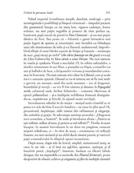 Critica la persoana întîi