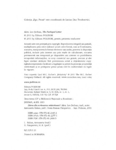 Litera din scrisoarea misterioasă