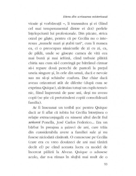 Litera din scrisoarea misterioasă