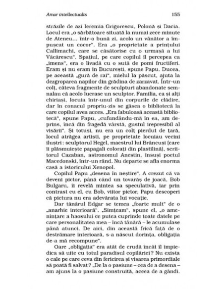 Amor intellectualis. Romanul unei educaţii