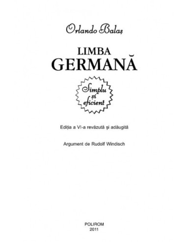 Limba germană. Simplu și eficient Limba germană. Simplu și eficient