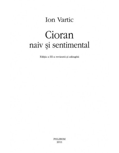 Cioran naiv şi sentimental