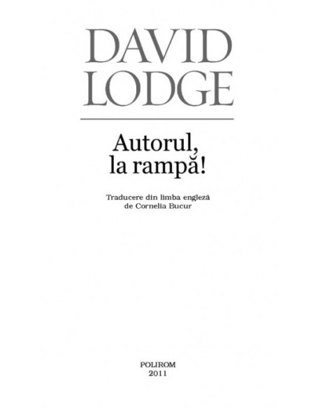 Autorul, la rampă!