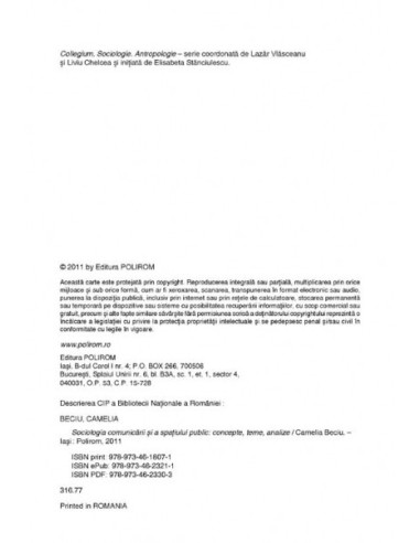 Sociologia comunicării și a spațiului... Sociologia comunicării și a spațiului...