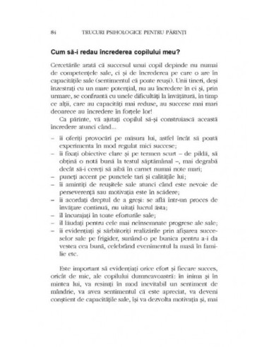 Trucuri psihologice pentru părinţi