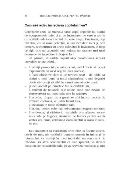 Trucuri psihologice pentru părinţi