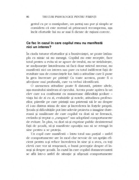 Trucuri psihologice pentru părinţi