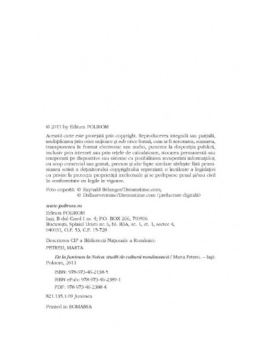 De la Junimea la Noica De la Junimea la Noica