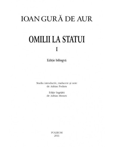 Omilii la statui (2 vol.)