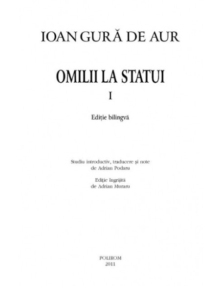 Omilii la statui (2 vol.)