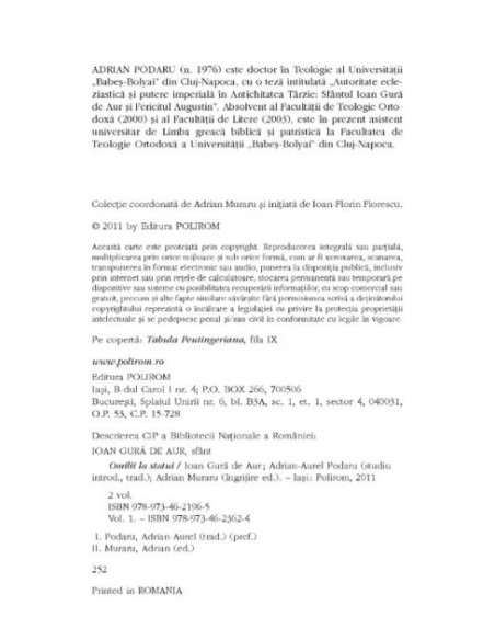 Omilii la statui (2 vol.)