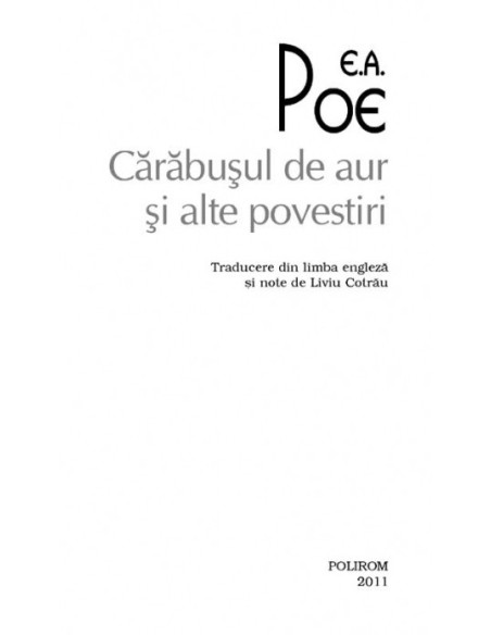 Cărăbușul de aur și alte povestiri