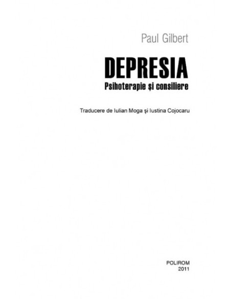 Depresia: psihoterapie și consiliere