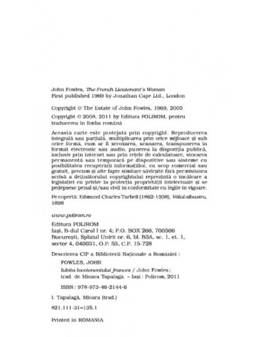 Iubita locotenentului francez 