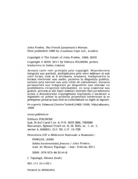 Iubita locotenentului francez 